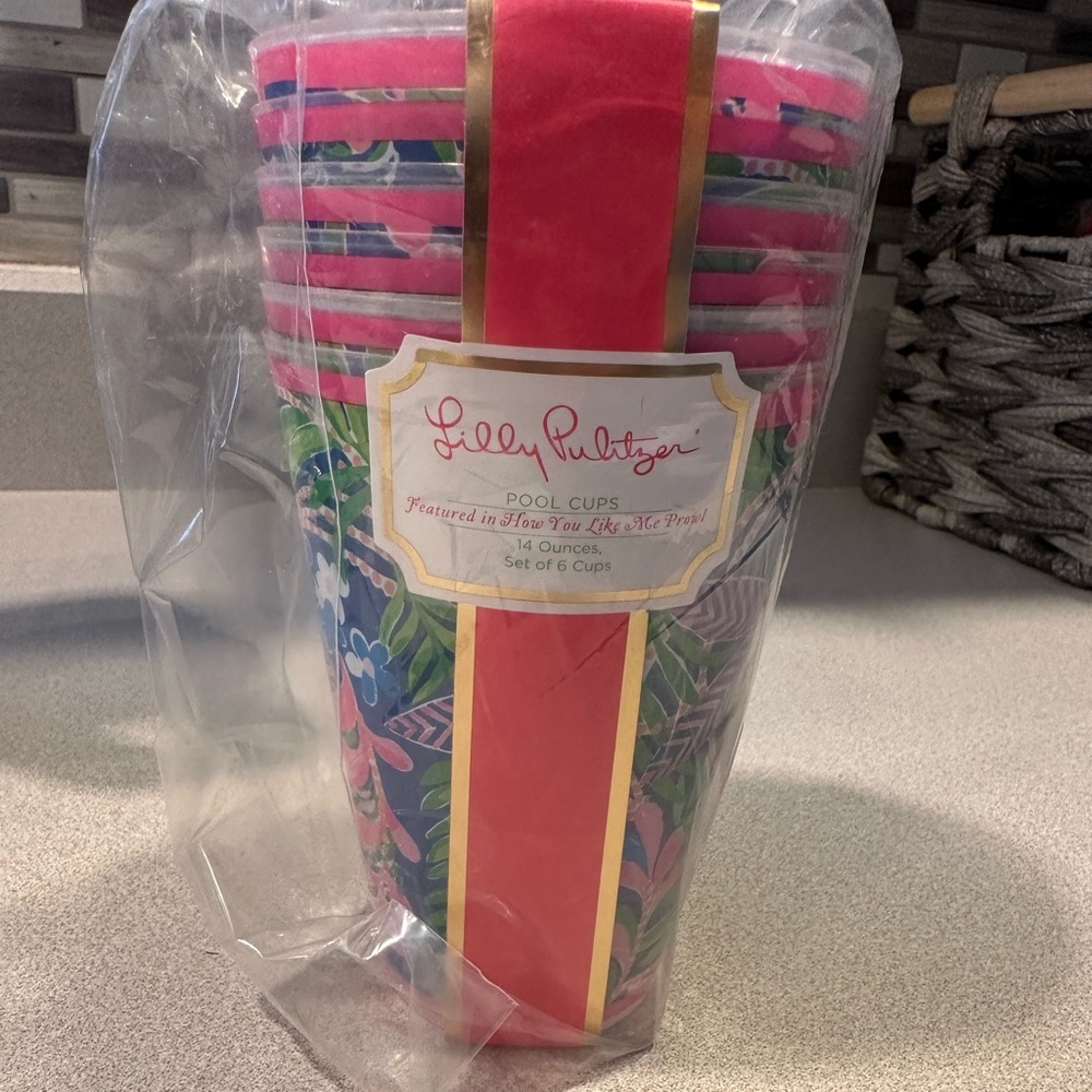 Set of 6 Lily Pulitzer Cups